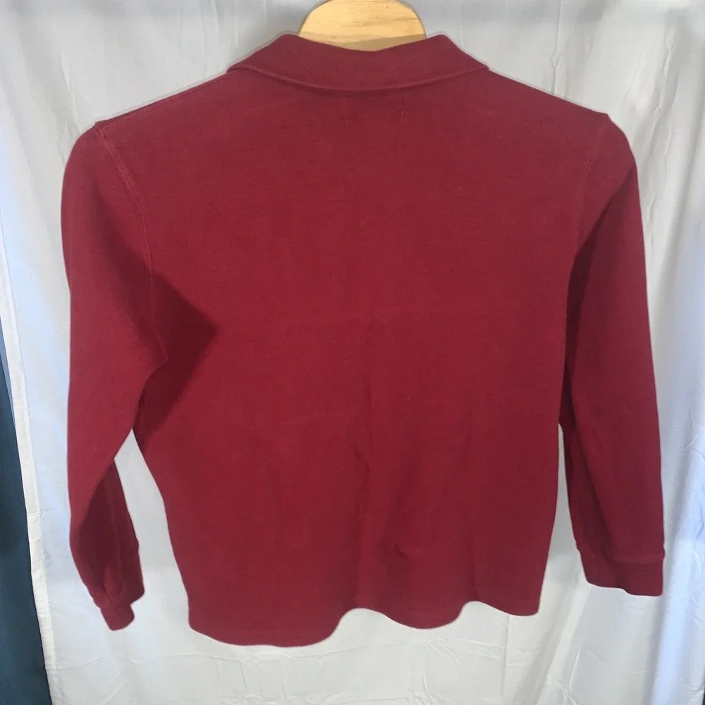Vintage Polo Ralph Lauren 1/4 Zip‎ Sweater Sweatshirt Mens Size Large Red Heavy
